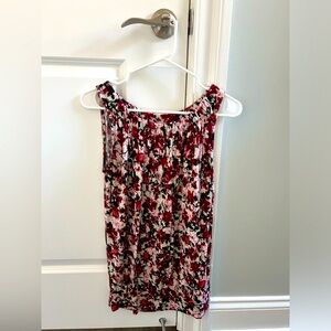 Beautiful & Classic Red Floral Tank Top from LOFT